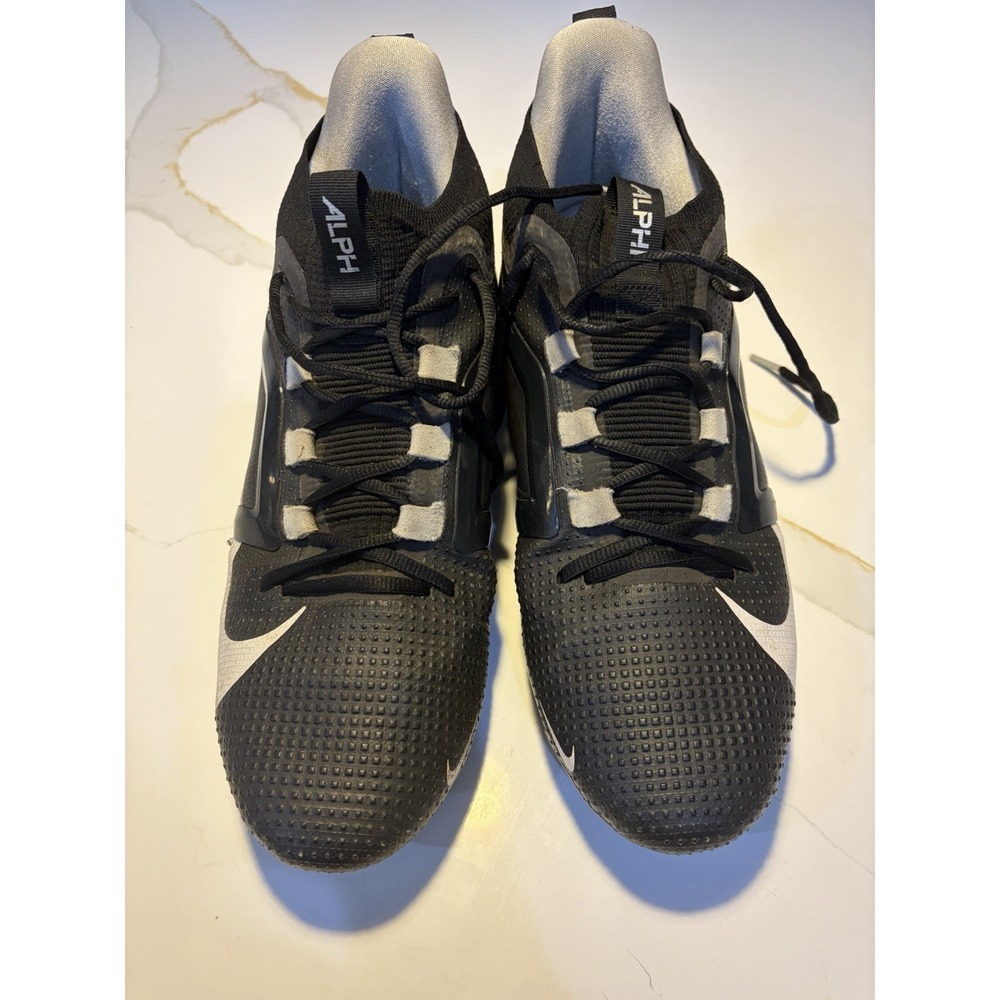 Nike Alpha Menace 4 Elite Football Cleats Black White Men's Size 13 FD7036-001 - Picture 4 of 8